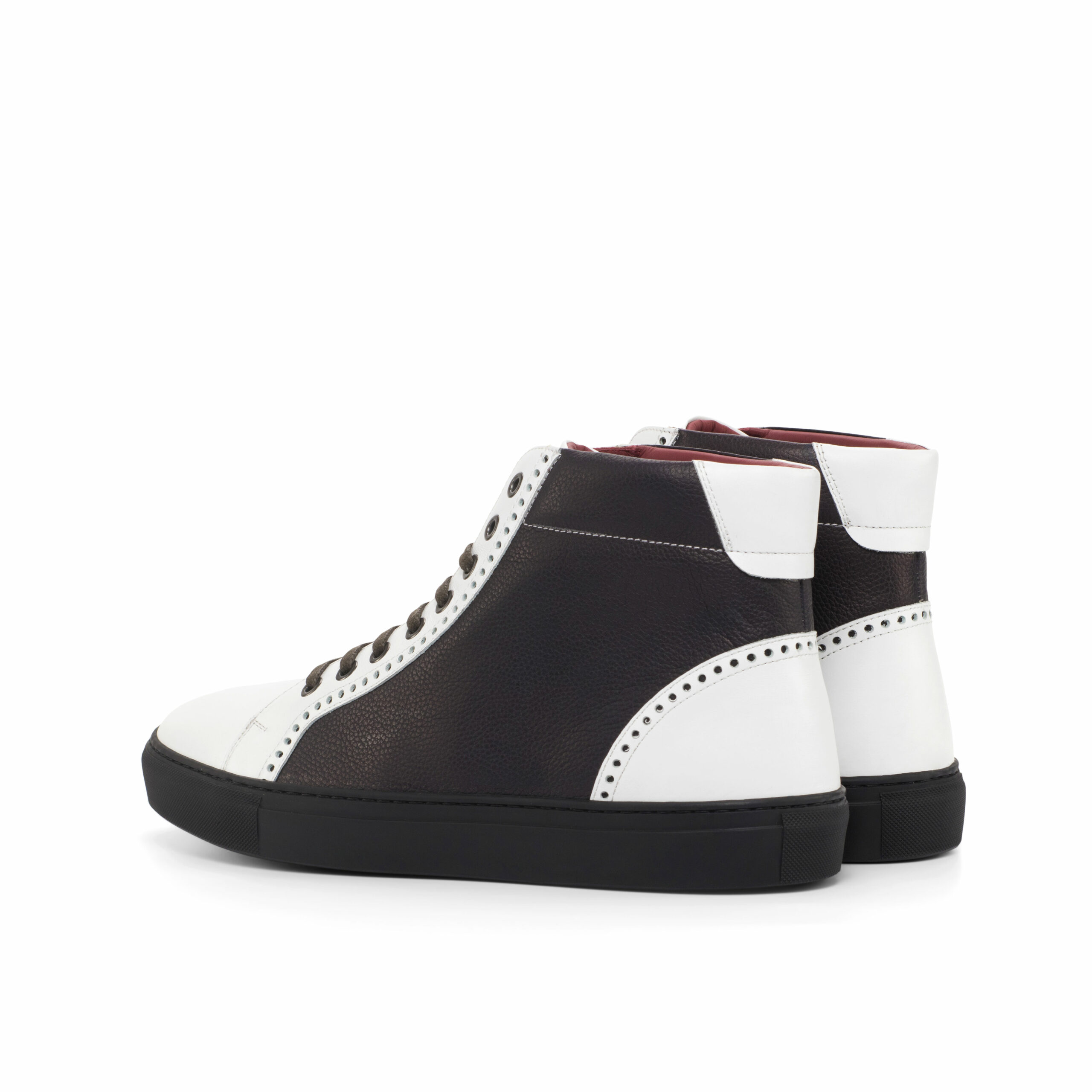 Bottom view of model Mens Casual High Kicks Custom Sneaker - Model 4585, Chris Z Shoes